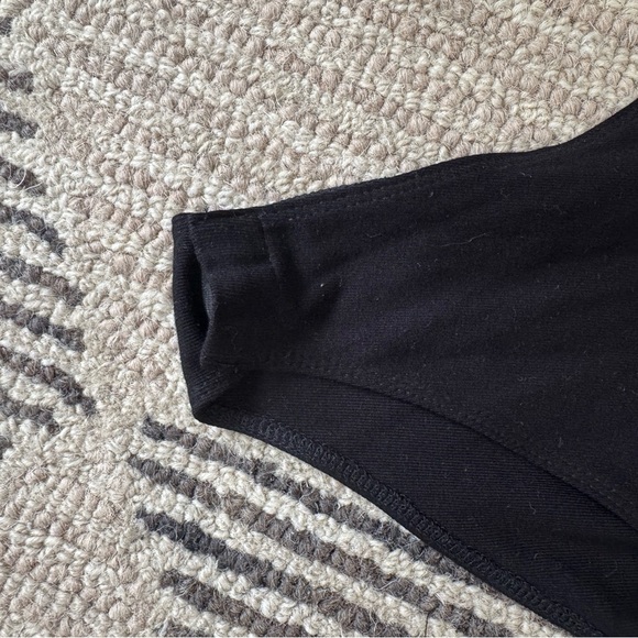 Adorable Black Bodysuit Top with Bow Straps - Picture 2 of 6